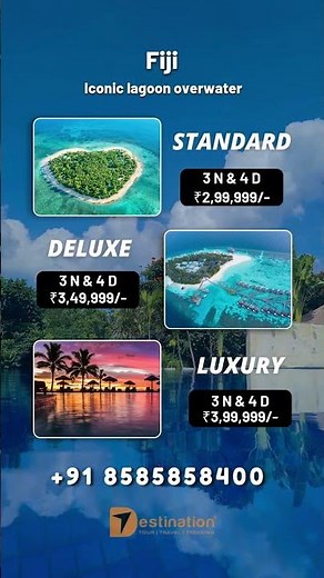 🌴 Fiji 2026: Luxury Overwater Bungalows Starting at ₹2,99,999 for couple
