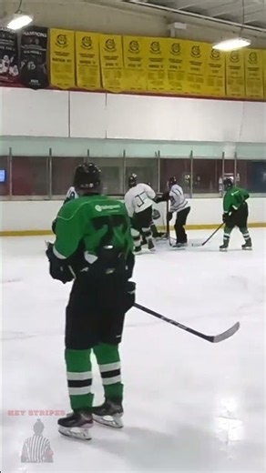 gets to it first. - Hey Stripes! The Micd Up GoPro Hockey Refcam
