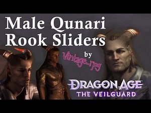 Dragon Age: The Veilguard -- CC sliders for attractive male Qunari Rook [with DAII style eyes]