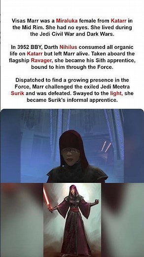 The Blind Sith Who Turned to the Light Side