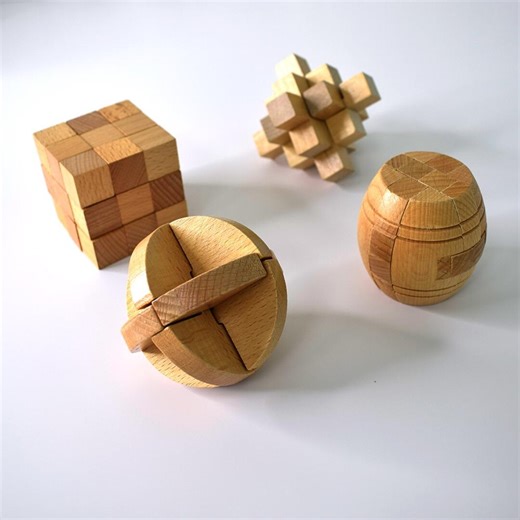 Handmade Wooden Puzzle-3d Brain Teaser-wooden Interlocking Puzzle-challenge for Adults and Children-classic Toy Gift - Etsy