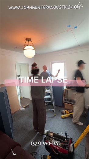 Studio Room 2 Timelapse Here we’re moving through the installation for Room 2 as part of a studio reinstallation for a returning client who moved into a new studio space. The overall project includes three separate rooms, each treated individually. Across the install, we’re using 4