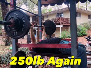 First time #benchpressing 250lbs #benchpress #homegym #liftweights #liftheavy | Jesse Morrell