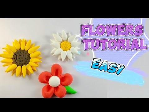 How to Sculpt Stunning Clay Flowers A Step-by-Step Tutorial ||easy flowers tutorial
