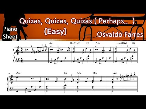 Quizas, Quizas, Quizas (Perhaps..) / Easy Piano Sheet Music / Andrea Bocelli/ By SagHeart Play