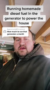Running homemade diesel fuel in the generator to power the house | Anthonycooke27