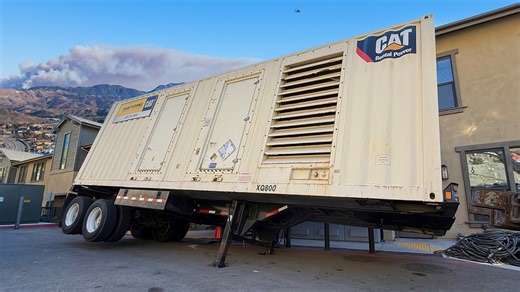 FEMA generator nearly rolls over during Palisades fire response