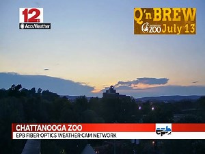 @WDEFNews12 @ChattanoogaZoo webcam on the @EPB_Chattanooga Fiber Optics Weather Cam Network: from #thunderheads in the distance at #sunset to #fireworks afterwards. #Happy4thOfJuly #HappyIndependenceDay | WDEF News 12