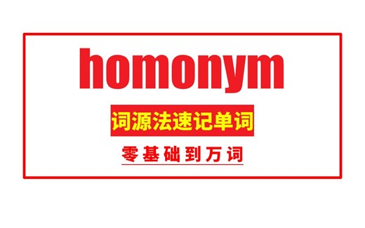 秒记单词：homonym
