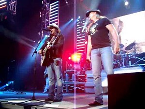 Toby Keith-Trace Adkins Courtesy of the Red White Blue