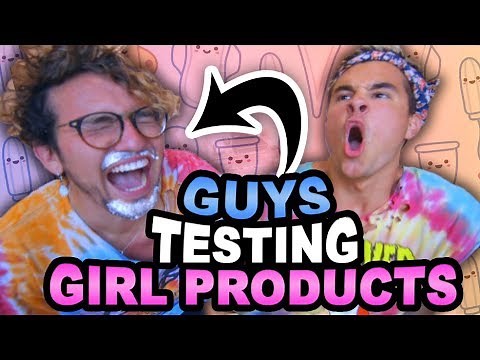 GUYS TESTING GIRL PRODUCTS (WE DYED HIS BEARD)