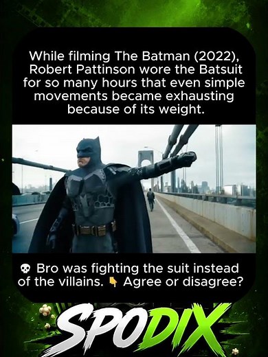 While Filming The Batman (2022), Robert Pattinson Could Barely Move in the Batsuit 🦇 #shorts