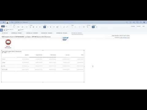 SAP Analytics Cloud live on SAP BW - Using SAP BW queries with 2 structures (live).