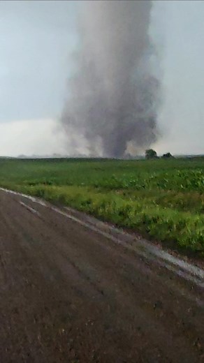 Classic looking tornado tears across the prairies of Eastern South Dakota. (Gary, SD June 28, 2025) #weather #tornado #nature #storm #twister | Storm Angler Alex Bartholomew