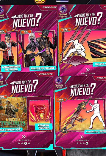 Nueva Agenda Semanal de Free Fire: Eventos y Conjuntos