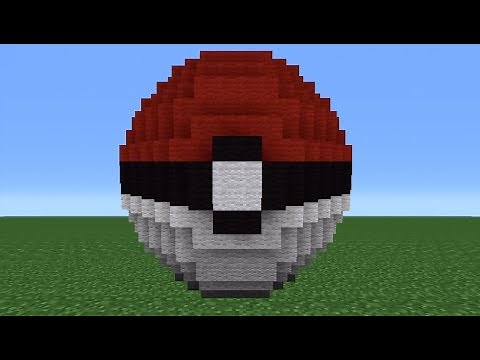Minecraft Tutorial: How To Make A PokeBall Statue
