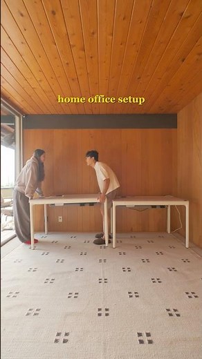 home office setup in our midcentury home! #homeoffice #desksetup #interiordesign