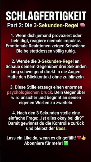 Schlagfertigkeit trainieren: Mit der 3-Sekunden-Regel jeden Wortangriff stoppen 🧠🔥 #psychologie