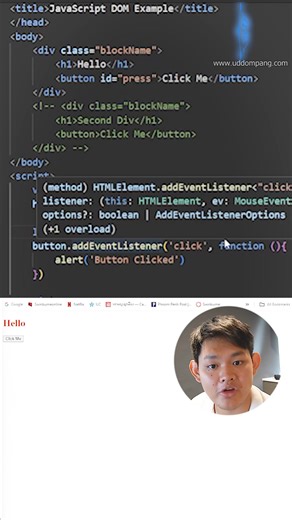 Web ពី 0 ដល់ 100 | Ep3: Javascript DOM | Uddom Pang