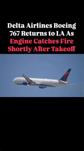 A Delta Airlines Boeing 767 was forced to make an emergency landing back at Los Angeles International Airport shortly after takeoff when one of its engines caught fire in mid-air. The FAA is now investigating the cause of the engine fire. #DeltaAirlines #Boeing767 #EmergencyLanding #EngineFire #AviationNews #FlightSafety #BreakingNews #PlaneIncident #AirTravel | The Asian Chronicle