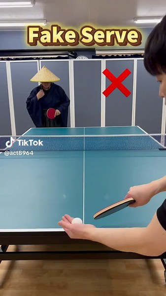 Fake Serve|フェイクサーブ✅ #卓球#tabletennis #乒乓球#pingpong | tennis