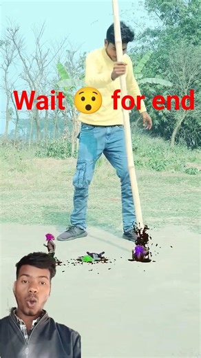 wait 😂 for end short #funny#video moster👺vs आदमी