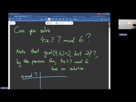 Chinese Remainder Thm, Euler's Thm | Elementary Number Theory Lec 4 | Nge Kie Seng 250228
