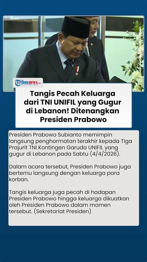 President Prabowo's touching moment as he comforted the family of a UNIFIL soldier who died in Le...