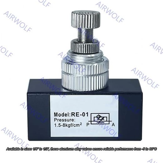 RE-01, RE-02, RE-03, RE-04 Sunrise RE Series One-way Flow Control Valve 1/8", 1/4", 3/8", 1/2"