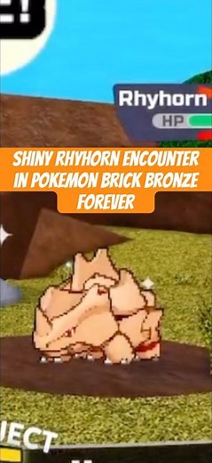 Shiny Rhyhorn Encounter in Pokemon Brick Bronze Forever