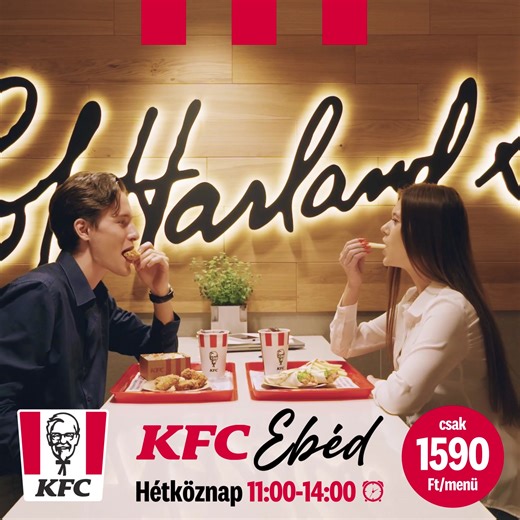 Ha sűrű napod van, kérj egy kis időt ebédtájt: minden hétköznap 11:00 és 14:00 között Ebéd a KFC-ben! 😋 Válogass kedvedre az Appon a három szuper ajánlat közül, helyben fogyasztva csak 1590 forintért! 📲 Android: https://tinyurl.com/kfc-android iOS: https://tinyurl.com/kfc-ios *Elviteles fogyasztás esetén 80 Ft elviteli díjat számítunk fel. | KFC