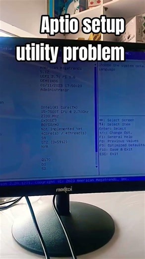aptio setup utility copyright #aptio setup copyright problem pc #computer #pc