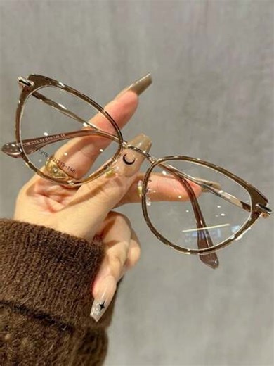 Y2K Mint Green Cat Eye Glasses, Transparent Eyeglasses Accessories For Women | SHEIN