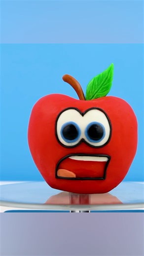 Making Apple 🍎 Hungry Snake with Clay #clay