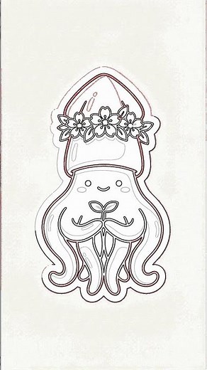 Draw Kawaii Squid Step-by-Step! Easy for Beginners