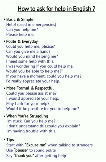 How to Ask for Help in English (Easy & Polite Phrases) #english #spokenenglish #mustwatch #ytshorts