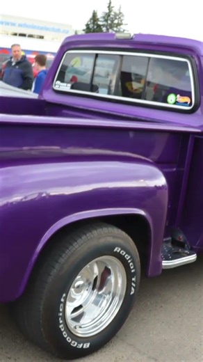 purple Dodge truck stepside