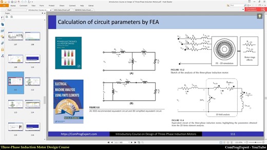 29.FEA simulation of the no-load test (3-ph Induction Motor Design Course #28)