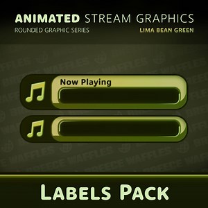 Labels Pack - Stream Package for TWITCH - Rounded Graphic - Icons, Animated Labels and Label Bars - Lima Bean (GREEN) - Etsy Canada