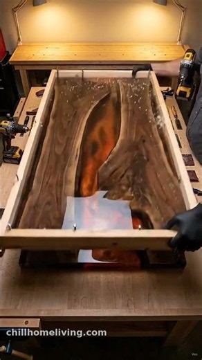 Raw Wood + Resin = Inferno of Beauty 🔥