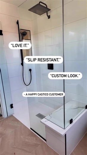 See what this DIYer had to say about this CASTICO shower renovation! #castico #showerkit #showerbase #showerwalls #interiordesign #homerenovation #DIY