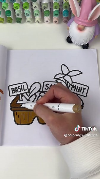 ASMR Coloring: Spring Days with Herbs and Plants