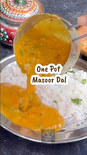 One-Pot Masoor Dal in Pressure Cooker | Quick Red Lentil Curry 🤤 #MasoorDal #Dal #RedLentilCurry