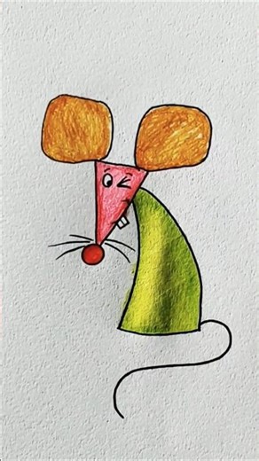 Mouse 🐁drawing easy #mouse#shorts#drawin
