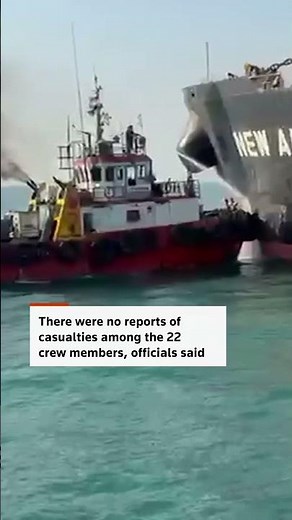 Tanker in Iraqi waters seen with hole in its hull after drone strike