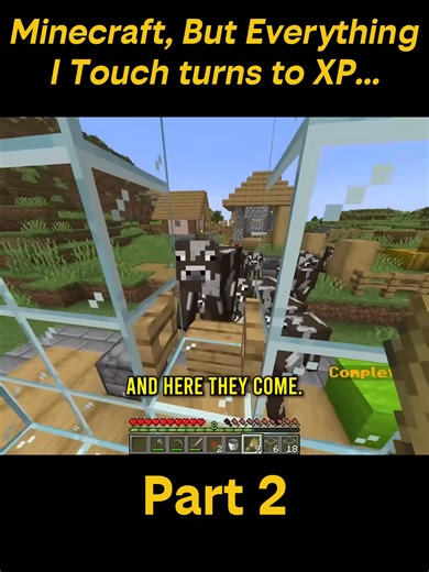 Minecraft Gameplay: Touch Everything to Gain XP