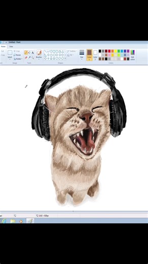 Silly cat 😸 #paint #mcpaint #windows #speedpaint #cat