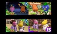 Mix of 4 videos from youtube : the backyardigans english & spanish