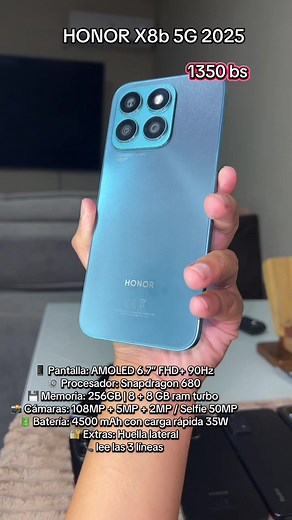 Honor X8b 5G: Precio y Características 2025