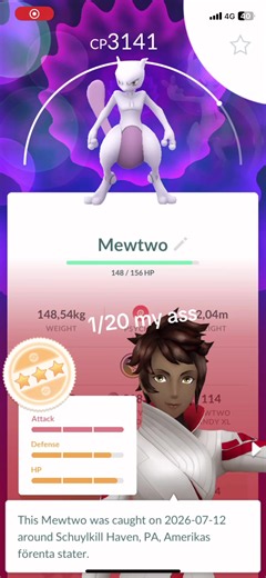 hade åtminstone velat ha en😪😪 #pokemongo #gofest #pogo #mewtwo